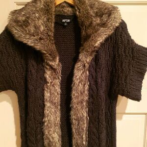 🌻 EUC ~ Apt 9 Faux Fur Cardigan ~ Medium 🌻